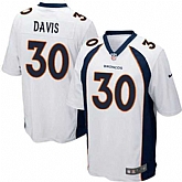 Nike Men & Women & Youth Broncos #30 Terrell Davis White Team Color Game Jersey,baseball caps,new era cap wholesale,wholesale hats